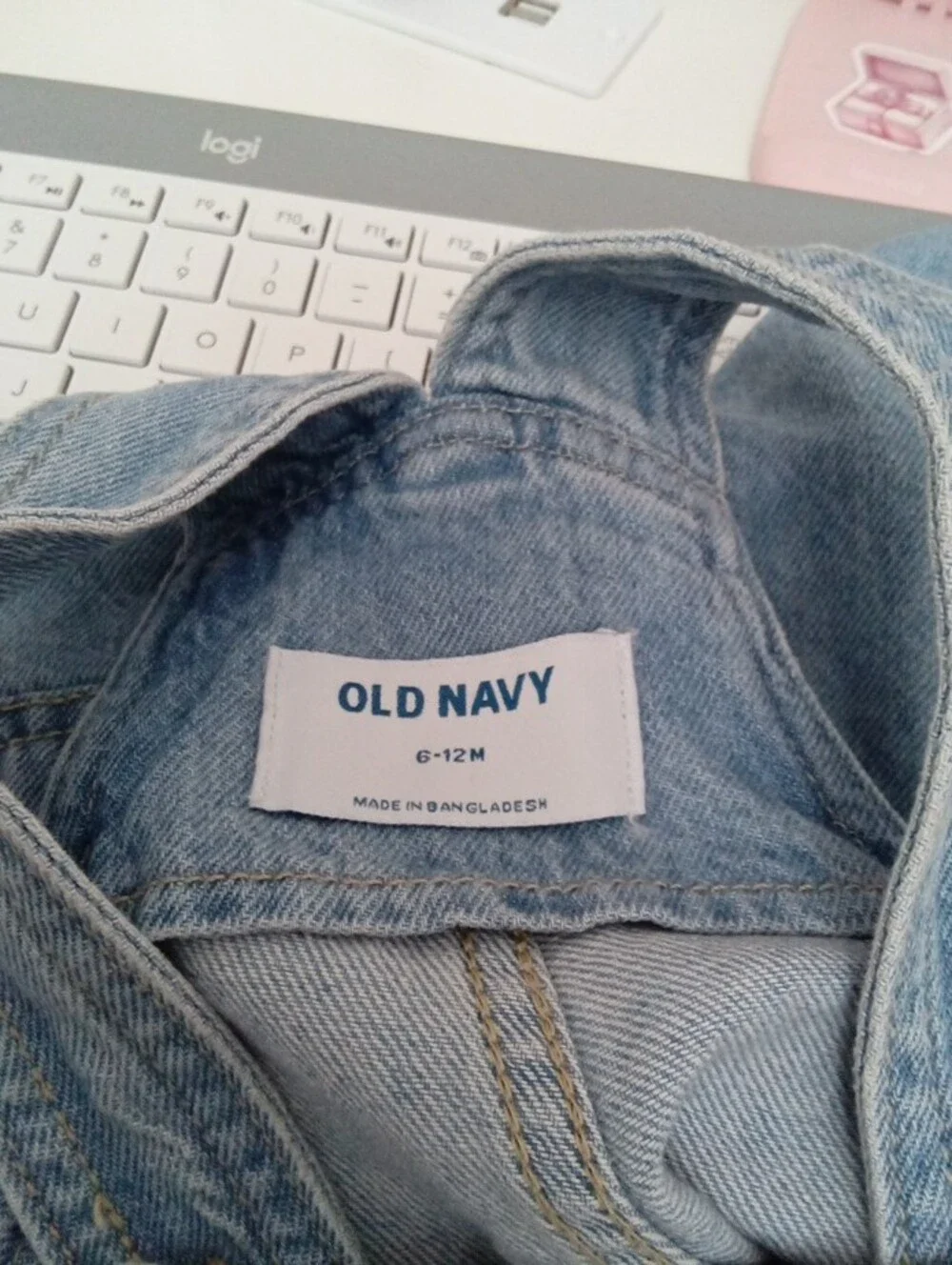Old Navy Baby Denim Shortalls Overalls 6-12M NWT